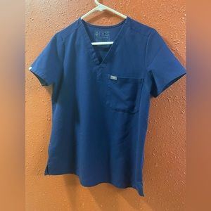 Navy Blue FIGS One Pocket Catarina Scrub Top - Size Small